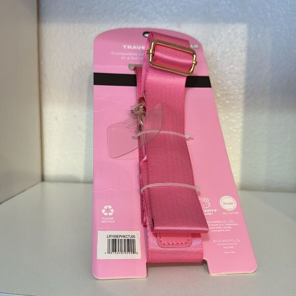 Hello Kitty Sanrio Phone Holder Pink Travel Strap With Coin Zip Purse - Picture 10 of 16